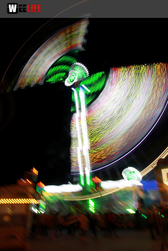 Hofer Volksfest 2016 4. Tag Montag Abends Tag der Generationen Langzeitbelichtungen