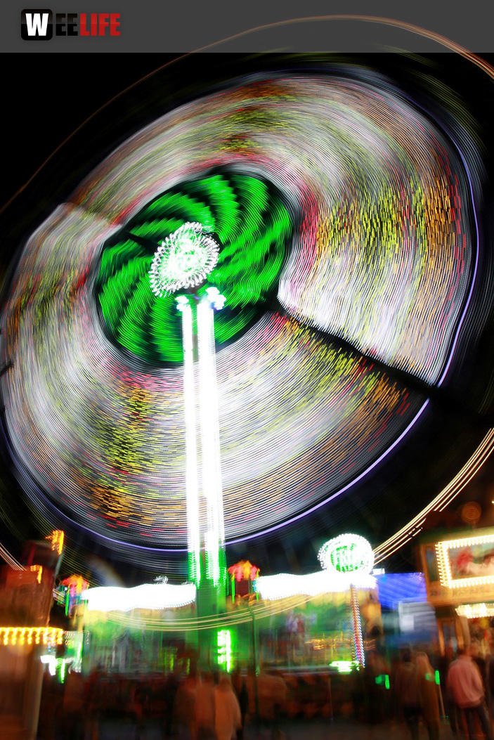 Hofer Volksfest 2016 4. Tag Montag Abends Tag der Generationen Langzeitbelichtungen