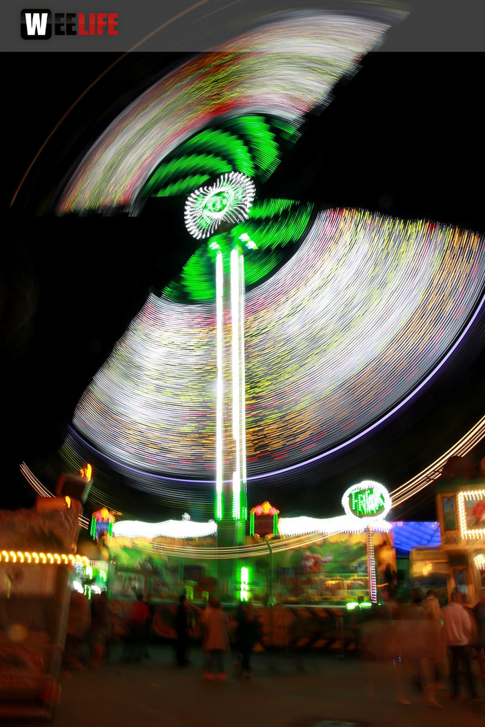 Hofer Volksfest 2016 4. Tag Montag Abends Tag der Generationen Langzeitbelichtungen