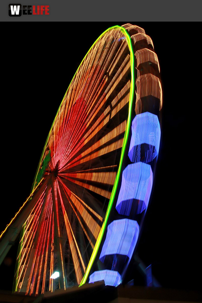 Hofer Volksfest 2016 4. Tag Montag Abends Tag der Generationen Langzeitbelichtungen