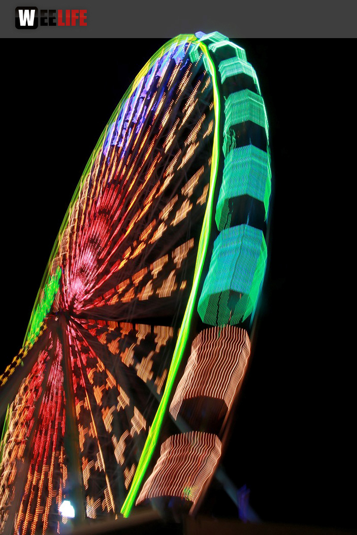 Hofer Volksfest 2016 4. Tag Montag Abends Tag der Generationen Langzeitbelichtungen