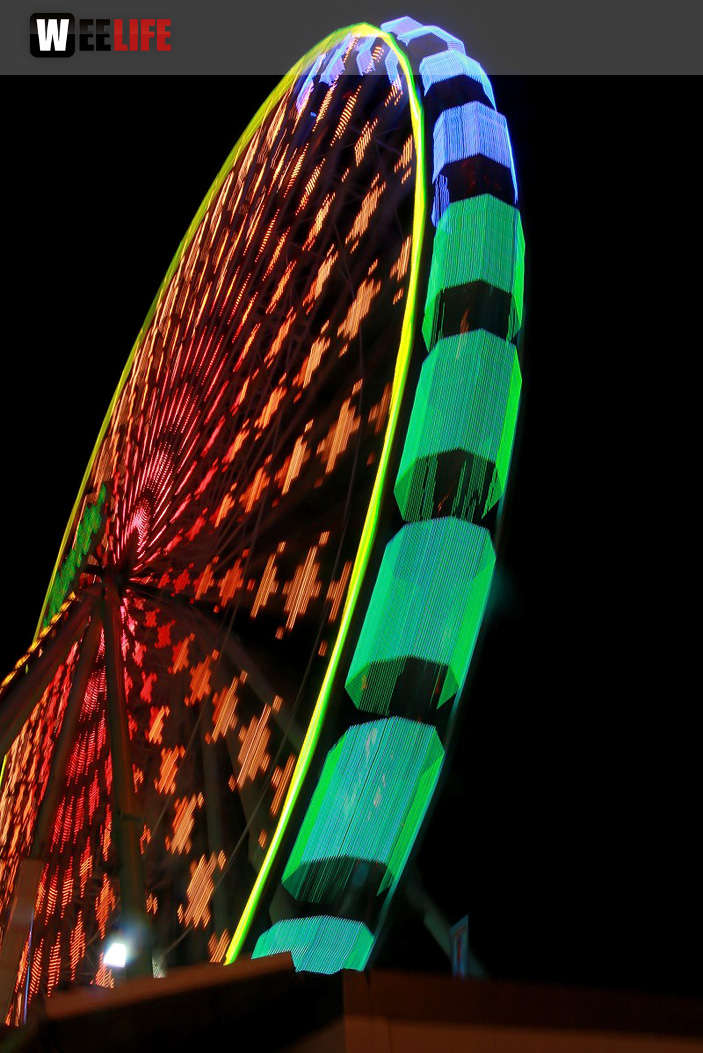 Hofer Volksfest 2016 4. Tag Montag Abends Tag der Generationen Langzeitbelichtungen
