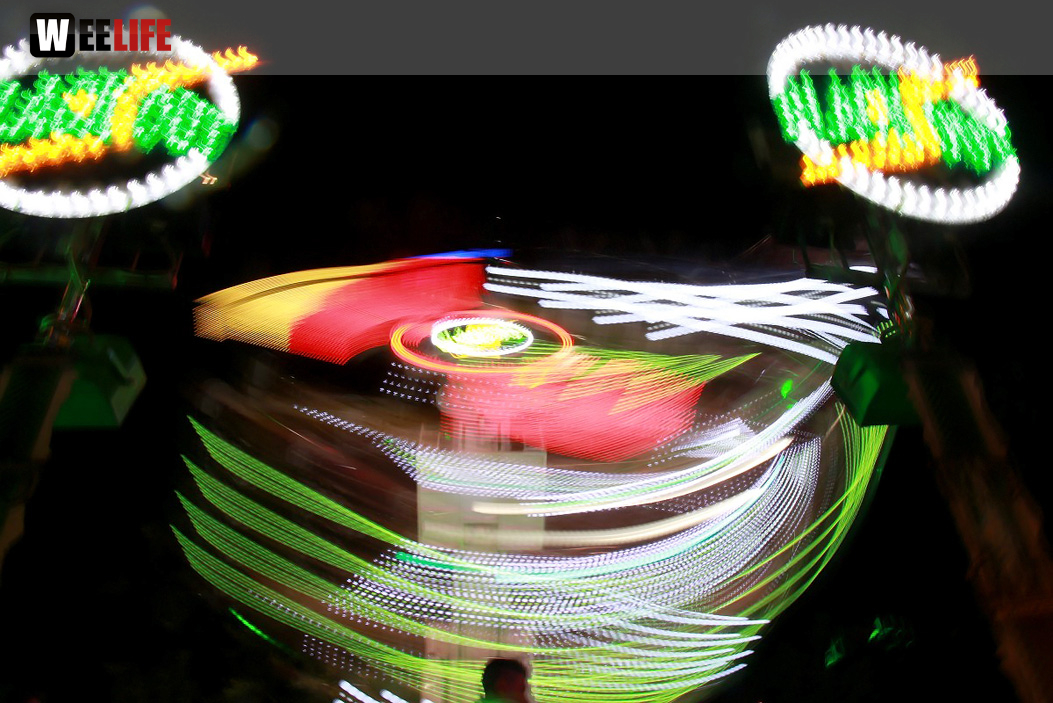 Hofer Volksfest 2016 4. Tag Montag Abends Tag der Generationen Langzeitbelichtungen