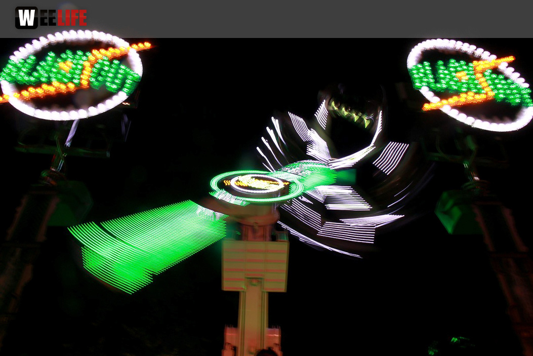 Hofer Volksfest 2016 4. Tag Montag Abends Tag der Generationen Langzeitbelichtungen