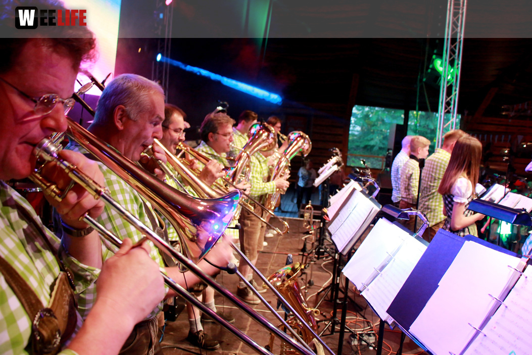 Hofer Volksfest 2016 letzer Tag Stadtkapelle Teuschnitz