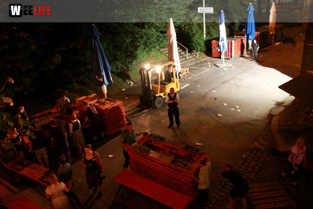 Hofer Volksfest 2016 Abbau
