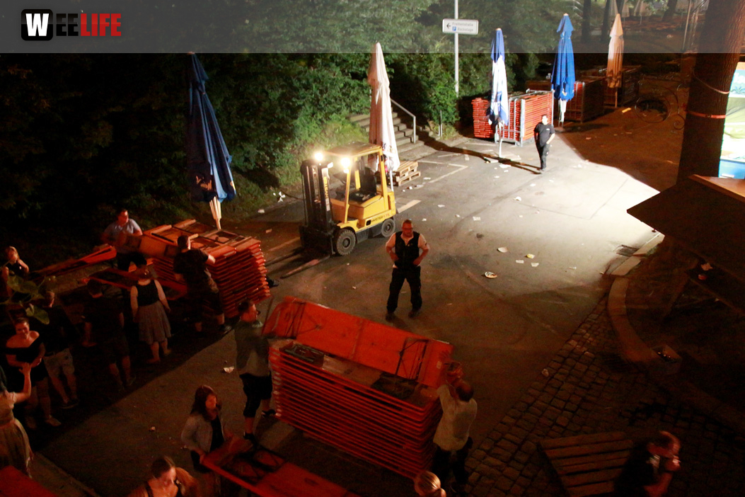 Hofer Volksfest 2016 Abbau