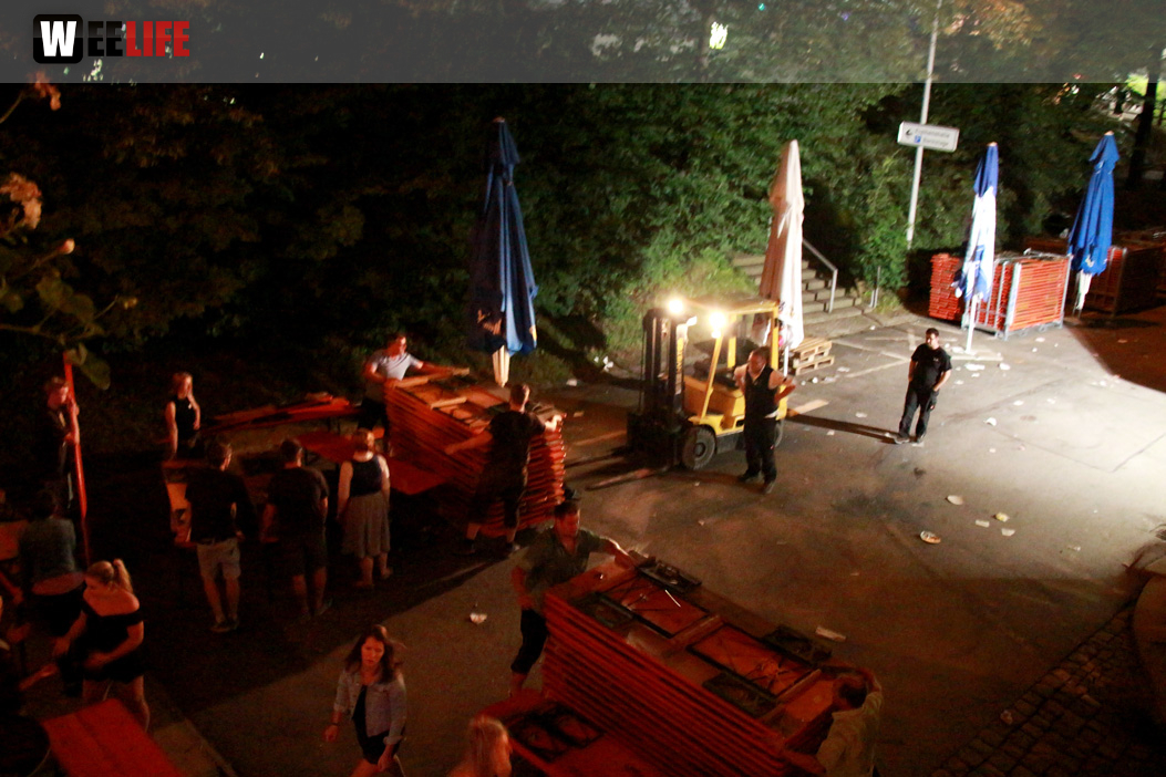 Hofer Volksfest 2016 Abbau