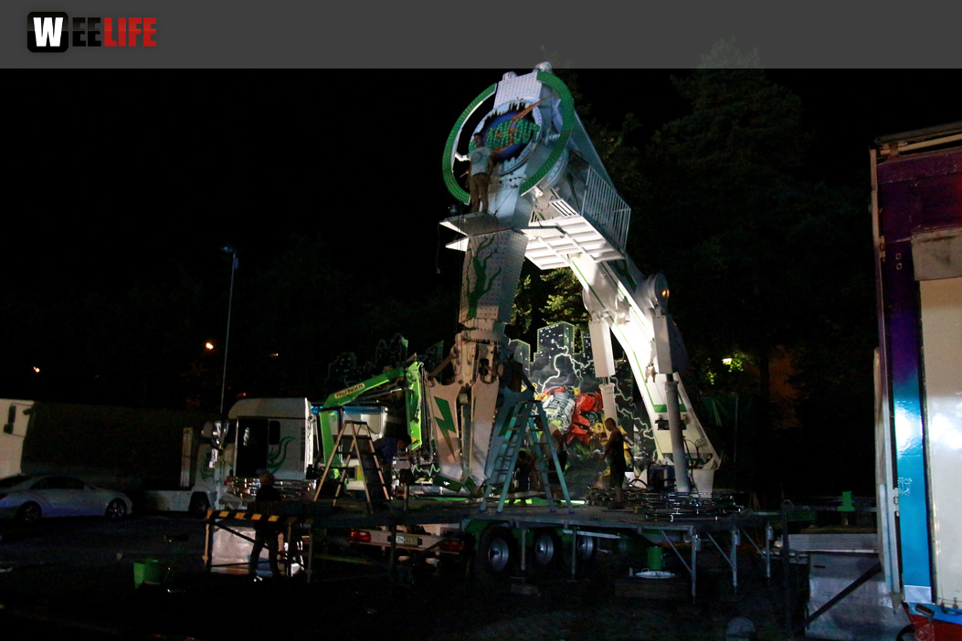 Hofer Volksfest 2016 Abbau