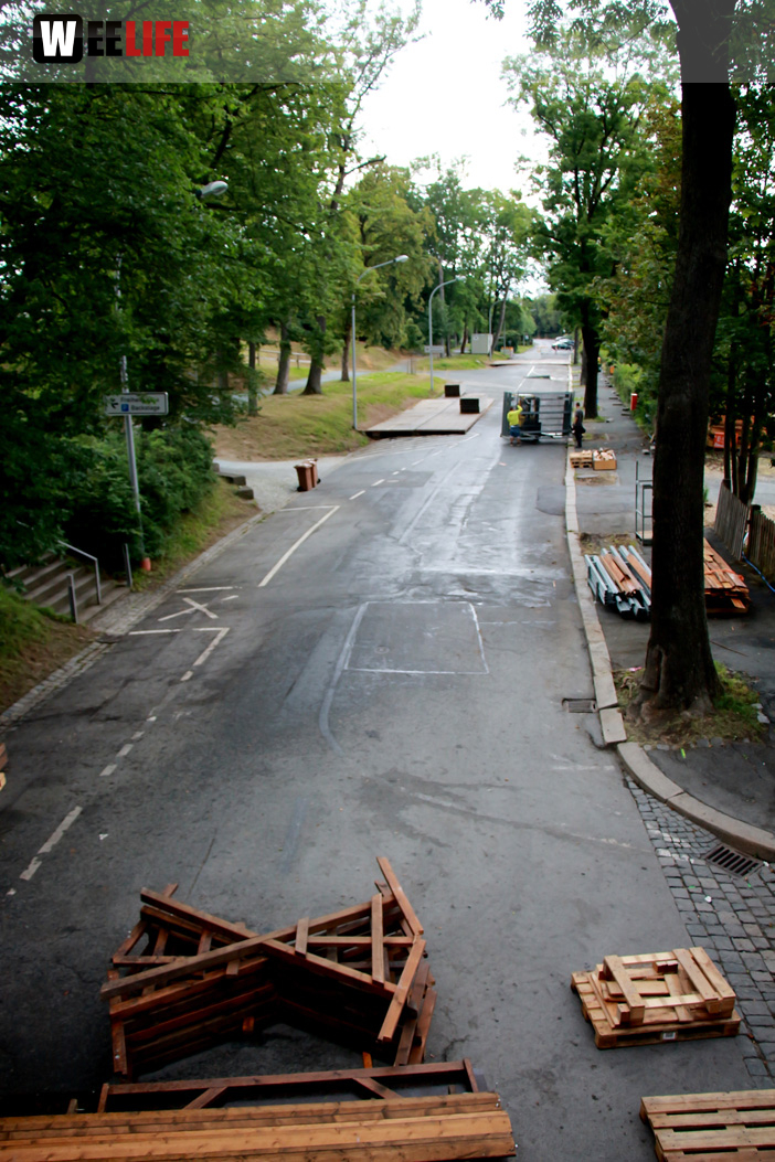Hofer Volksfest Abbau 9.8.16