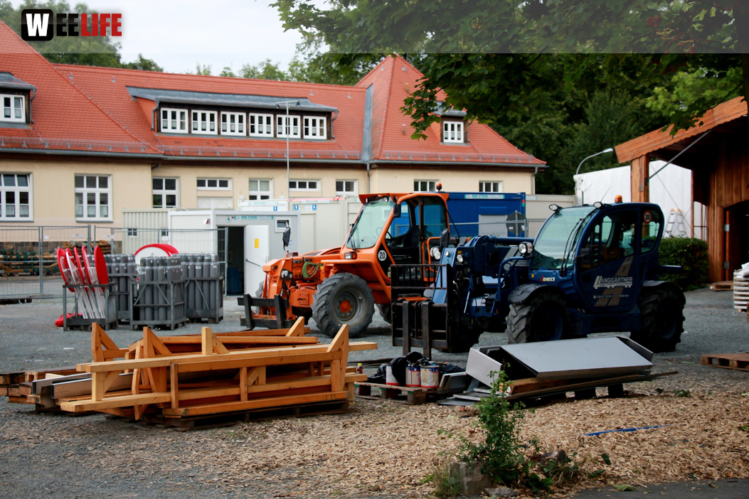 Hofer Volksfest Abbau 9.8.16