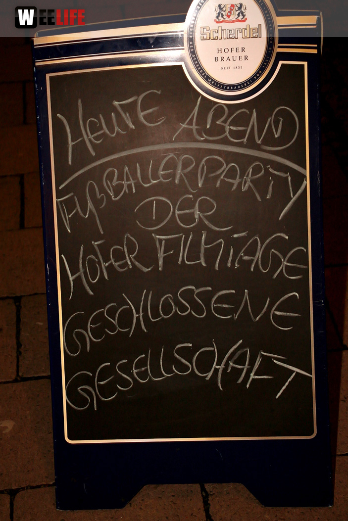Fussballer Party Hofer Filmtage