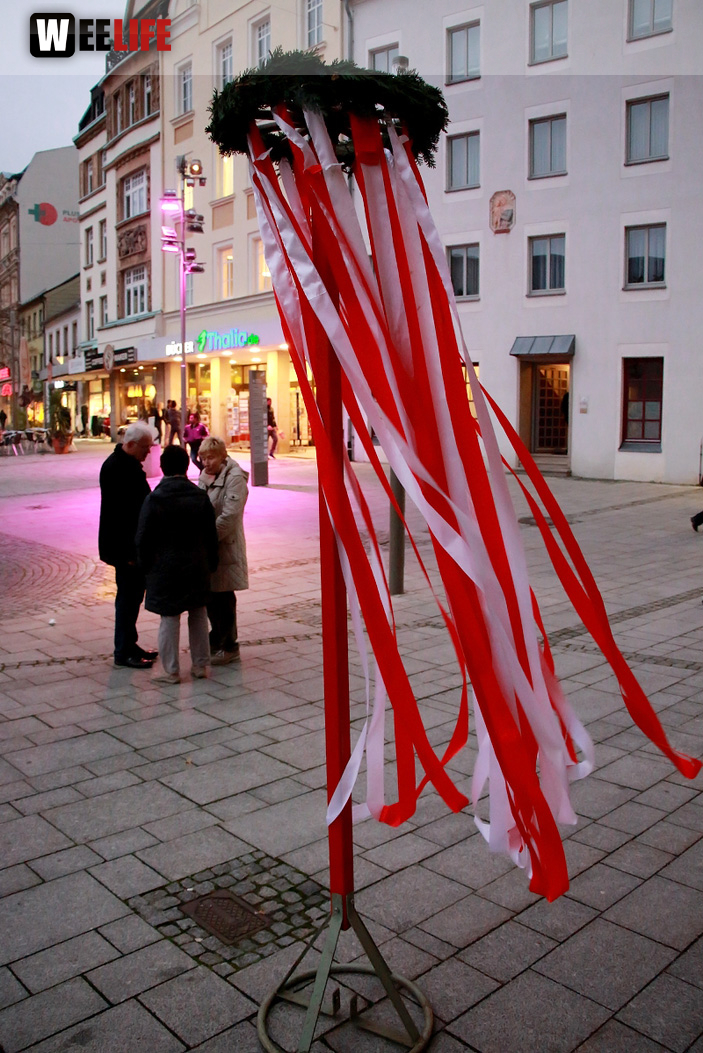 Kirchweihbauem aufstellen 125 Jahre Kirchweihjubiläum St. Marien