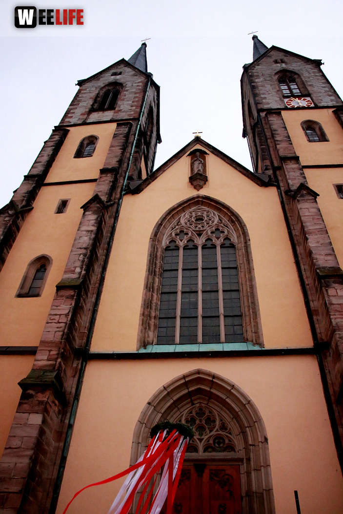 Kirchweihbauem aufstellen 125 Jahre Kirchweihjubiläum St. Marien