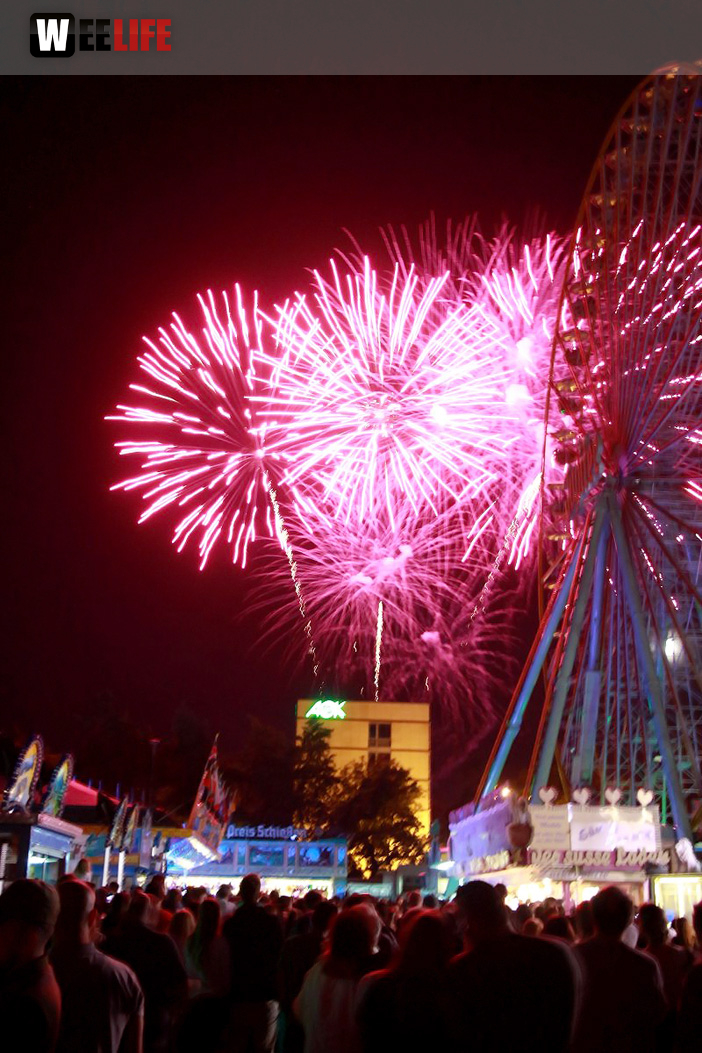 Eröffnungs Feuerwerk Hofer Volksfest 2017