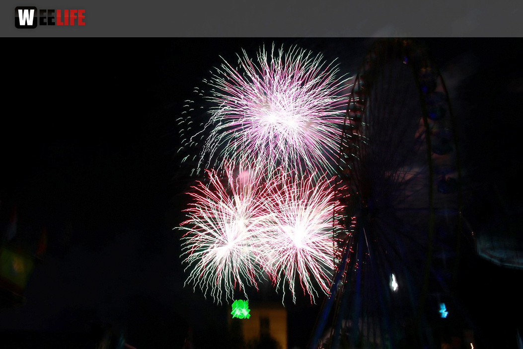 Eröffnungs Feuerwerk Hofer Volksfest 2017