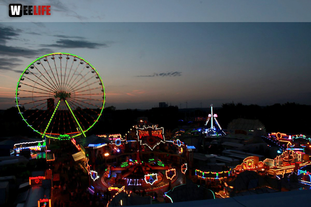 Hofer Volksfest 2017 bei Nacht