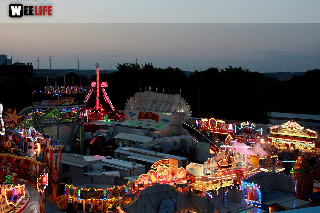 Hofer Volksfest 2017 bei Nacht