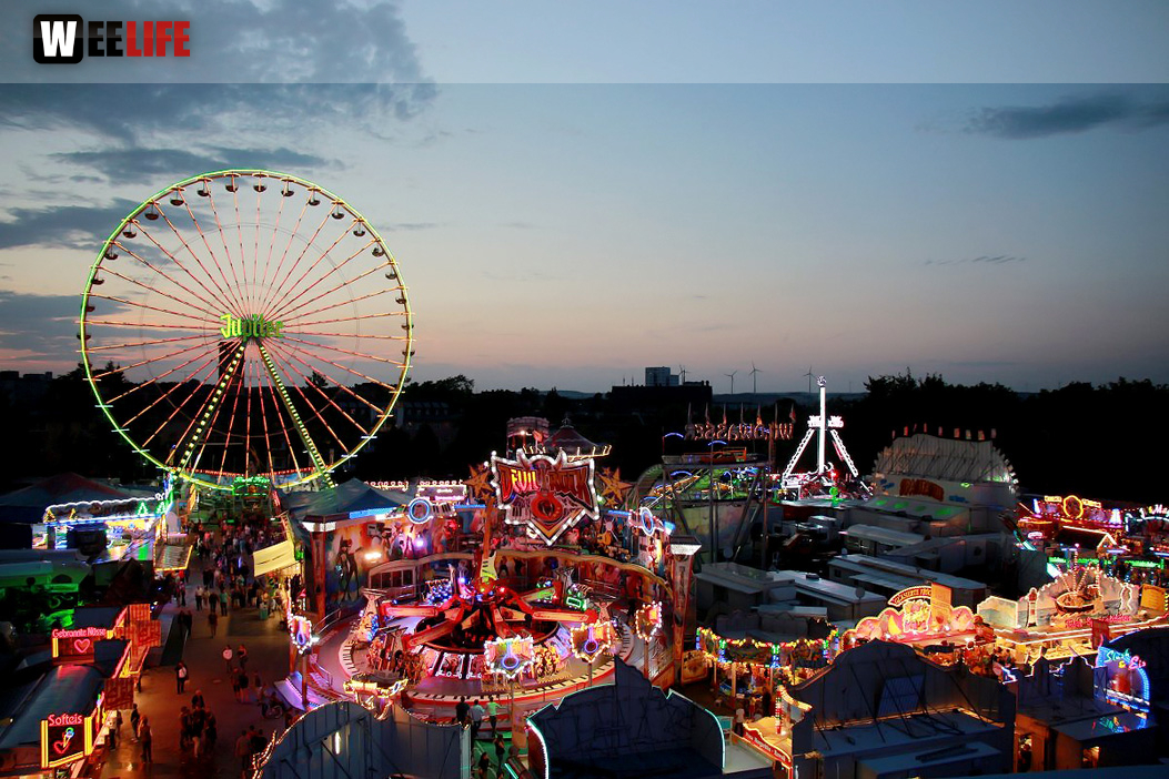 Hofer Volksfest 2017 bei Nacht