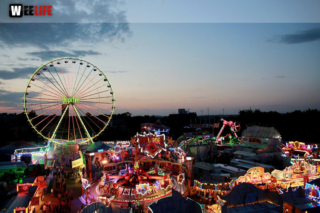 Hofer Volksfest 2017 bei Nacht