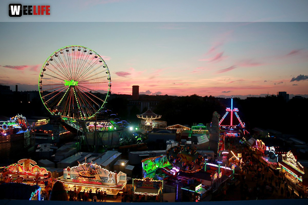 Hofer Volksfest 2017 bei Nacht