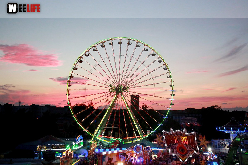 Hofer Volksfest 2017 bei Nacht