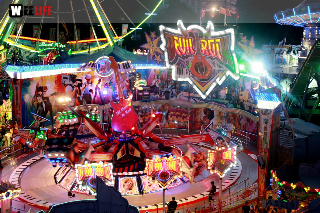 Hofer Volksfest 2017 bei Nacht