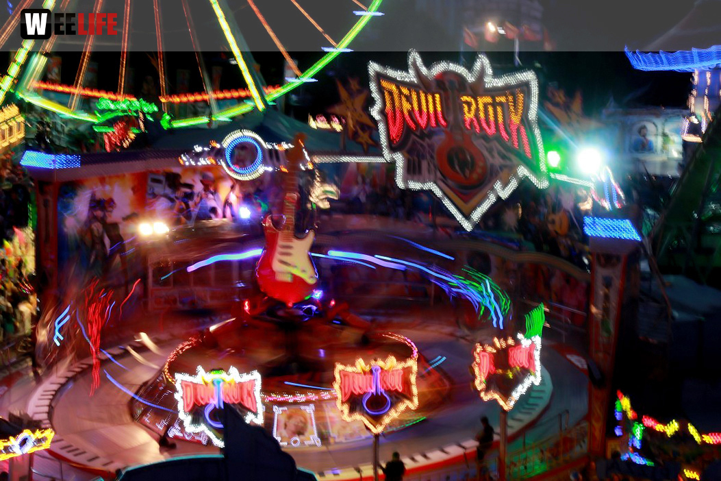 Hofer Volksfest 2017 bei Nacht