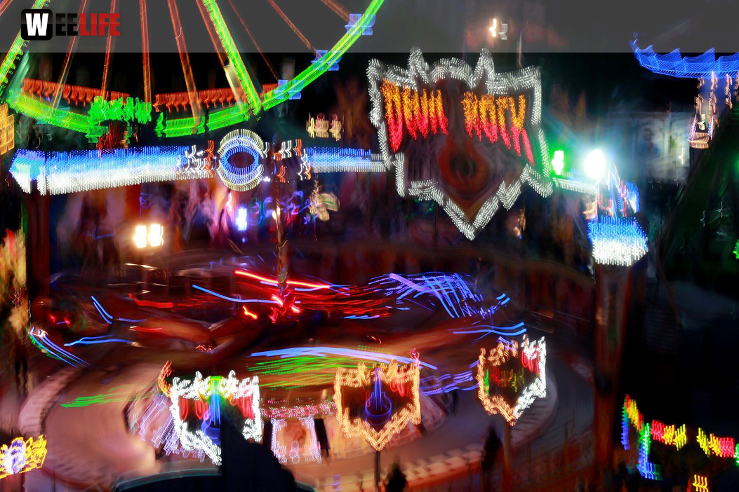 Hofer Volksfest 2017 bei Nacht