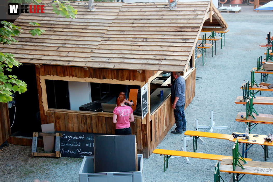 Volksfest Aufbau 26.7.2018