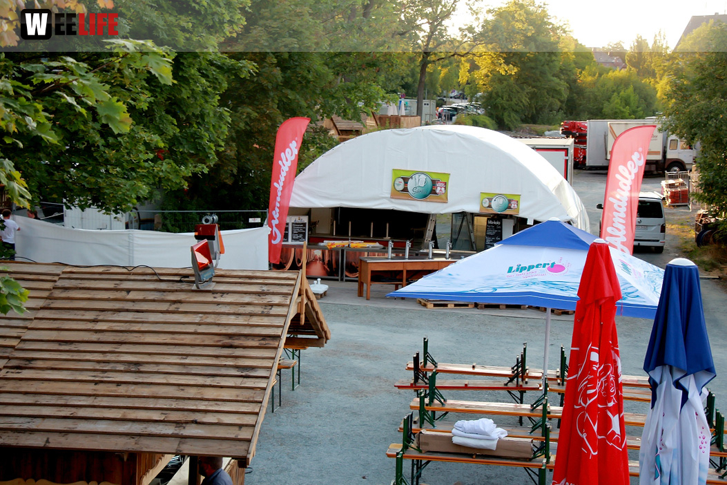 Volksfest Aufbau 26.7.2018