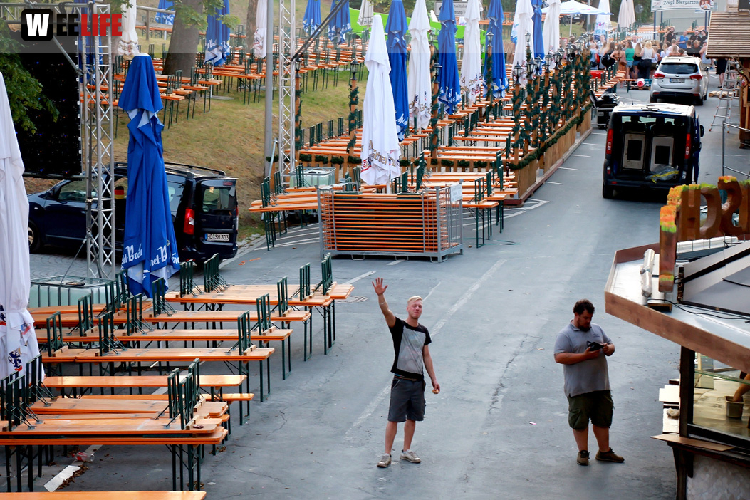 Volksfest Aufbau 26.7.2018