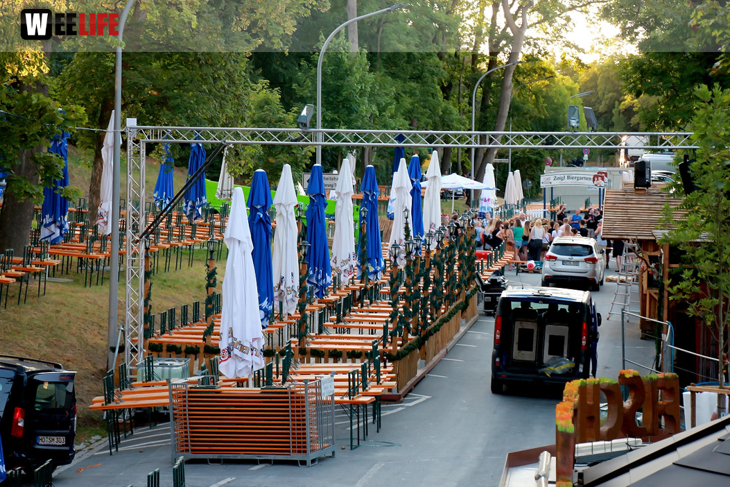 Volksfest Aufbau 26.7.2018