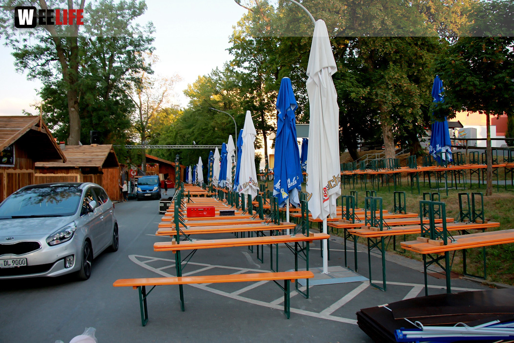 Volksfest Aufbau 26.7.2018