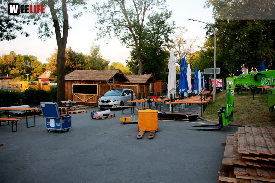 Volksfest Aufbau 26.7.2018