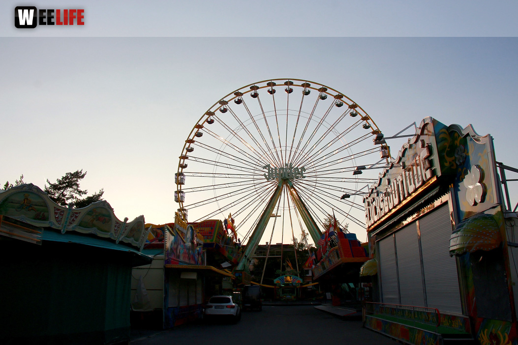 Volksfest Aufbau 26.7.2018