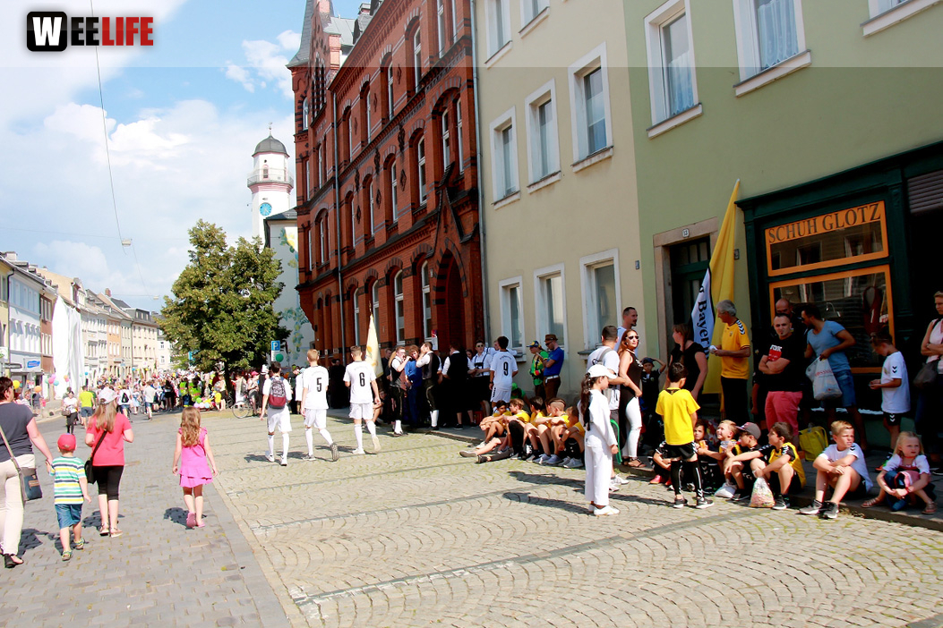 Aufstellung Volksfestumzug  Hofer Volksfest 2018 27.7.2018