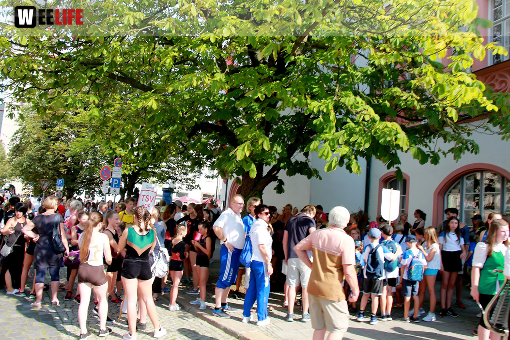Aufstellung Volksfestumzug  Hofer Volksfest 2018 27.7.2018