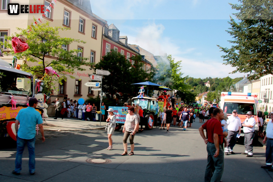 Aufstellung Volksfestumzug  Hofer Volksfest 2018 27.7.2018