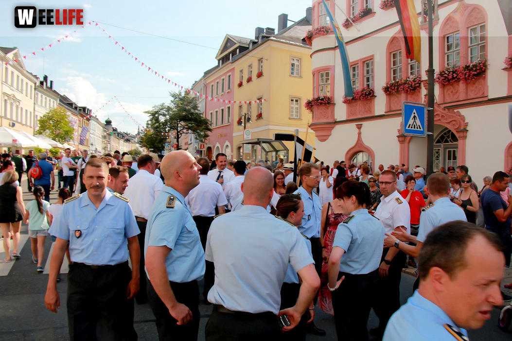 Aufstellung Volksfestumzug  Hofer Volksfest 2018 27.7.2018