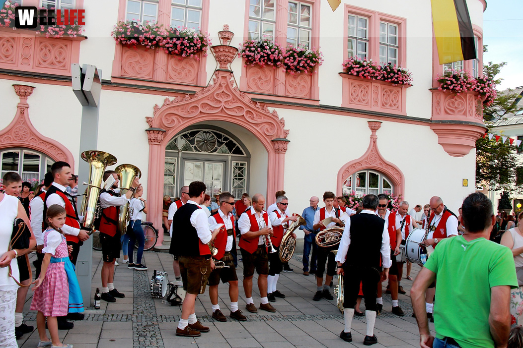 Aufstellung Volksfestumzug  Hofer Volksfest 2018 27.7.2018