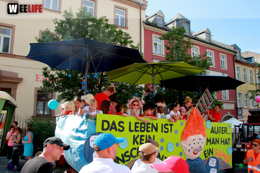 Aufstellung Volksfestumzug  Hofer Volksfest 2018 27.7.2018