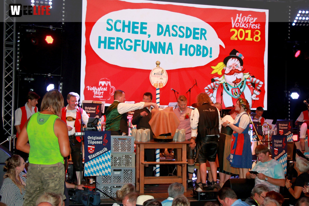 Bieranstich Hofer Volksfest 2018