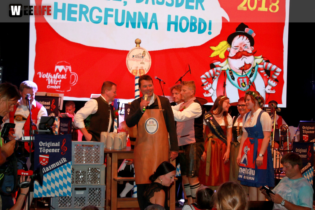 Bieranstich Hofer Volksfest 2018