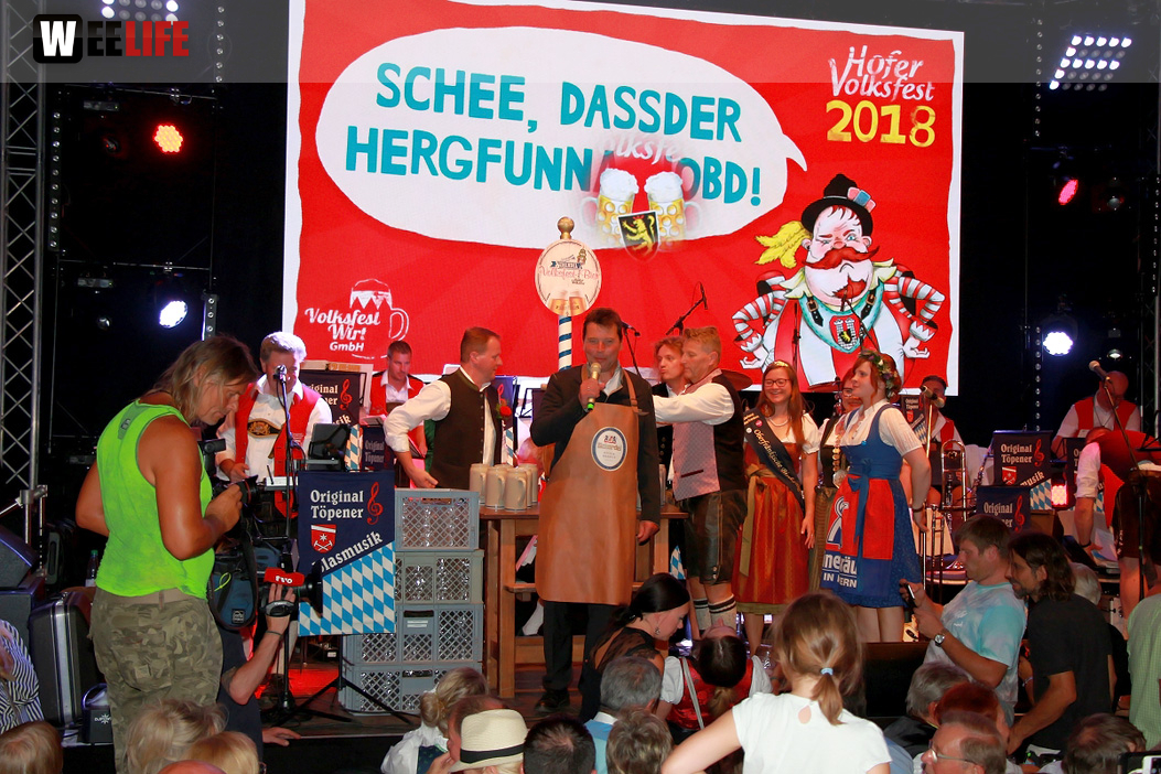 Bieranstich Hofer Volksfest 2018