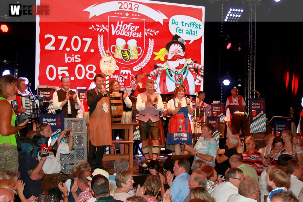 Bieranstich Hofer Volksfest 2018