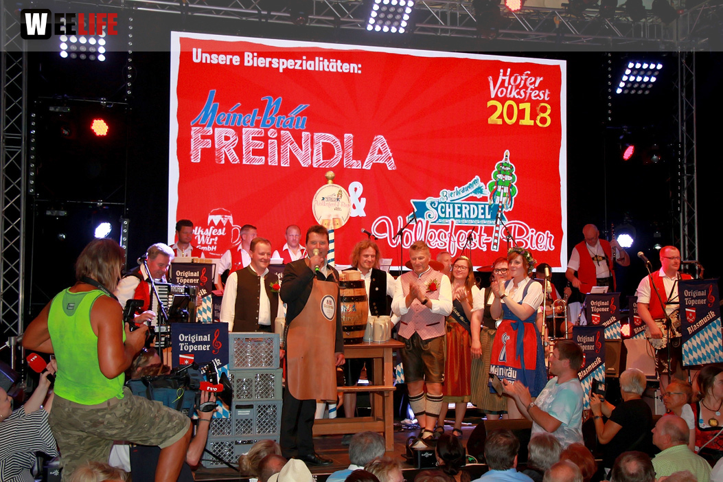 Bieranstich Hofer Volksfest 2018