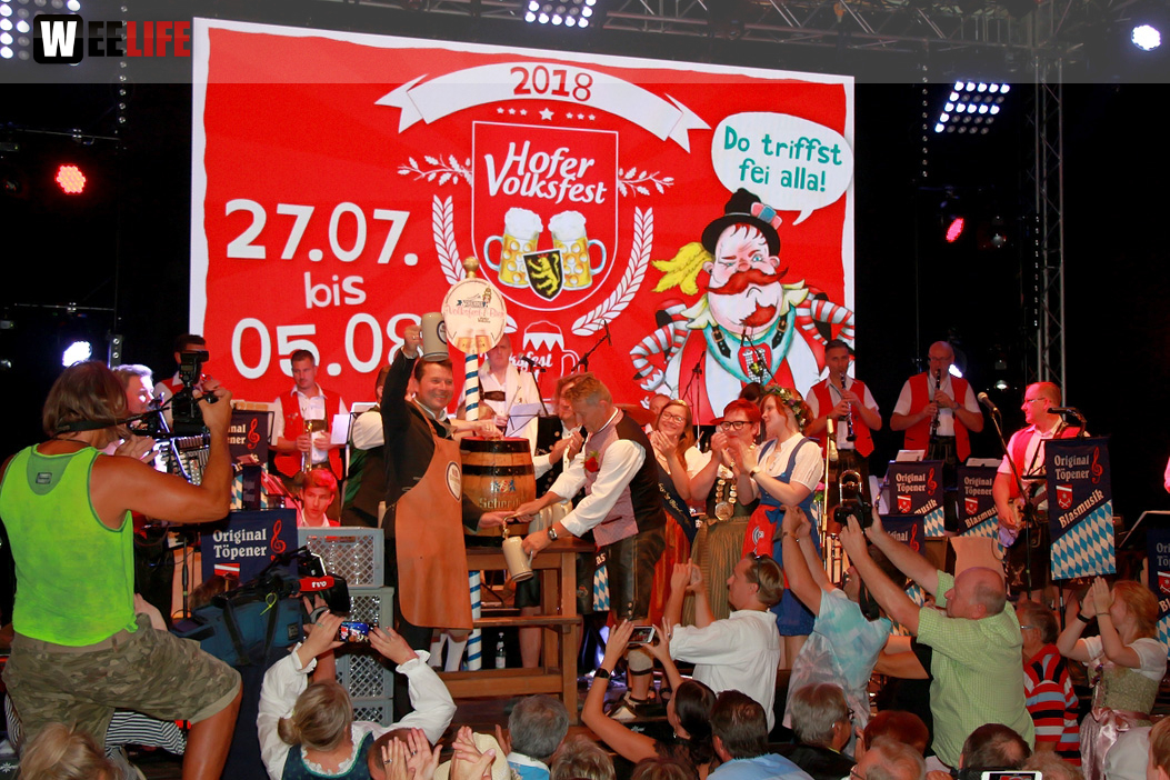 Bieranstich Hofer Volksfest 2018