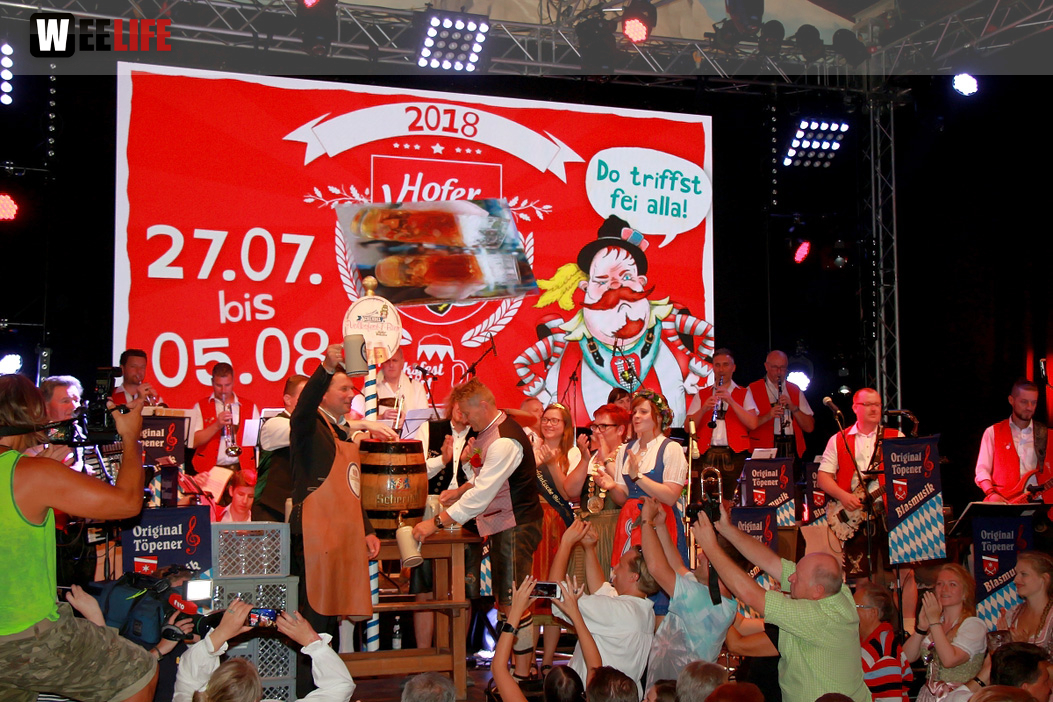 Bieranstich Hofer Volksfest 2018