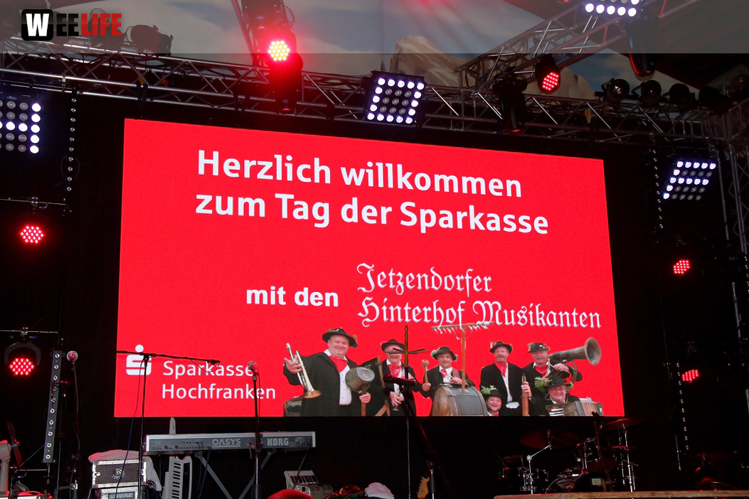 Tag der Sparkasse Jetzendorfer Hinterhofmusikanten Hofer Volksfest 2018